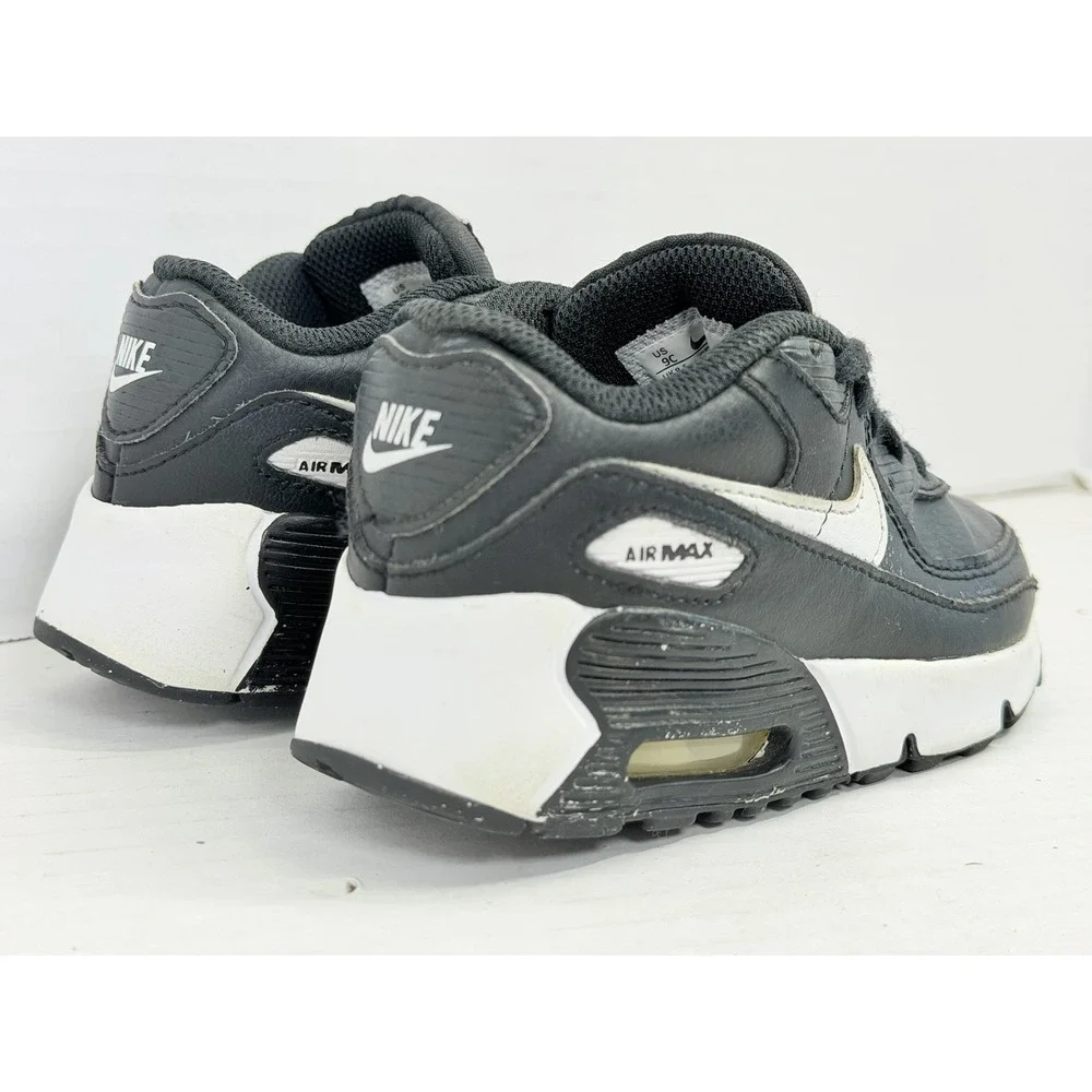 Nike Air Max 90 LTR Black White Toddler Size 9C Shoes CD6868-010